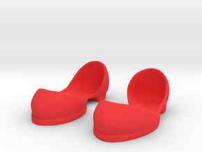 Flats for Boudi in Red Processed Versatile Plastic