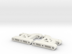 MO27-4|TL-01|(34,5mm) Front suspension arms in White Natural Versatile Plastic