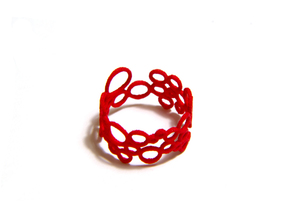 Soap-Opera Ring in Red Processed Versatile Plastic: 8.5 / 58