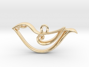Tiny Bird Charm in 14k Gold Plated Brass