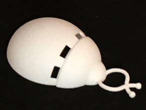 Ladybug Pendant - Body in White Natural Versatile Plastic
