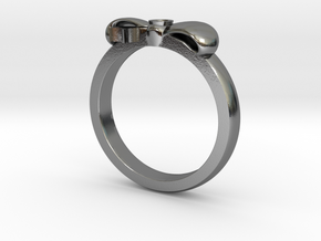Bow ring in Polished Silver