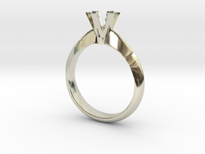 six claw solitaire in 14k White Gold
