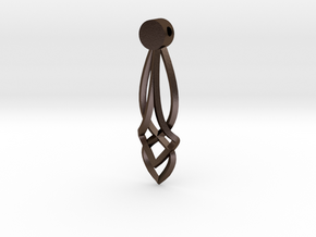 Celtic Drop Pendant Design  in Polished Bronze Steel
