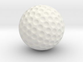 Golf Ball 1:1 Scale in White Natural Versatile Plastic