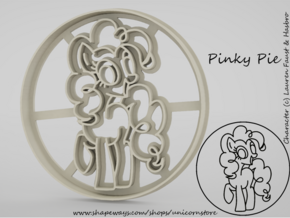 Cookie cutter Pinkie Pie My Little Pony in White Natural Versatile Plastic