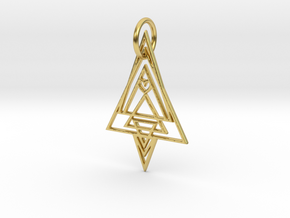 Geometria Pendant in Polished Brass: Medium