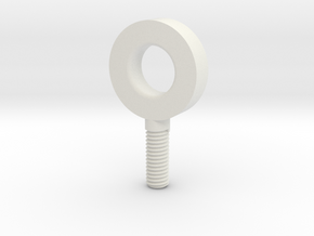 M3 screw eye for DuoLetter Shapes in White Natural Versatile Plastic