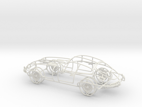 Jaguar E-Type 1/24 in White Natural Versatile Plastic