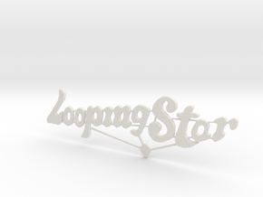 Looping Star Sign  in White Natural Versatile Plastic