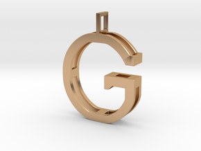 letter G monogram pendant in Polished Bronze