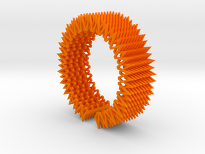 Spike Bracelet - Flexible Medium Size in Orange Processed Versatile Plastic