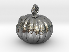 Spooky Pumpkin Earring in Polished Silver