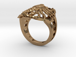 Mech Scorpion Ring Size 13.5 in Natural Brass