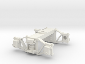North East Dundas Tramway bogie 16mm scale in White Natural Versatile Plastic