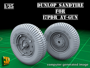 Dunlop Sandtire for 17pdr AT-Gun (1:35) in Tan Fine Detail Plastic