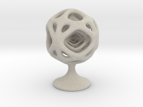 Geo Sphere with stand in Natural Sandstone