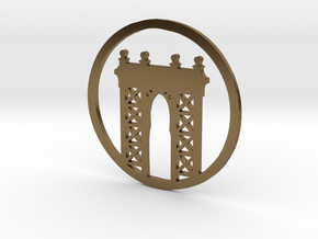 Manhattan Bridge pendant in Polished Bronze