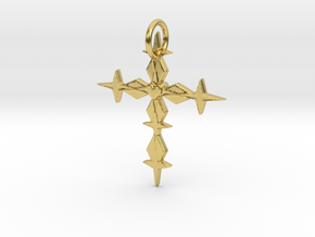 Metatronia Starlight Pendant in Polished Brass: Medium