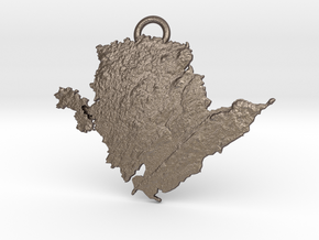 Anglesey Keyring  in Polished Bronzed-Silver Steel