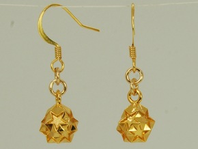 Star Crystal Earring in 18k Gold Plated Brass