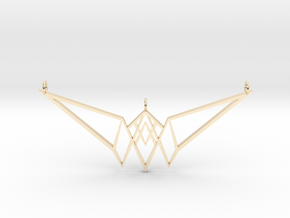 Inner Diamond Pendant v1.1 in 14k Gold Plated Brass