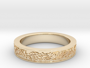 Celtic Wedding Ring 12 in 14K Yellow Gold