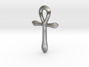 Ankh pendant, simple (Au, Ag, Pt, Bronze, Brass) in Natural Silver: Small