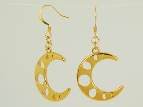 Reach for the Moon Earring in 18k Gold Plated Brass