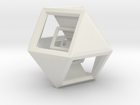 Cube Octahedron - 3 Octave for Resonance Academy in White Natural Versatile Plastic
