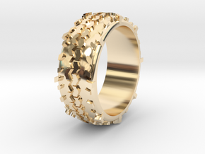 Swamper Tire Ring in 14K Yellow Gold
