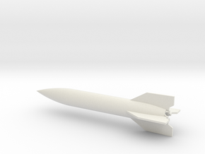 1/72 Scale V-2 Rocket in White Natural Versatile Plastic