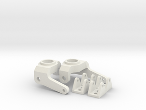 Axial SCX Max-Steering Conversion Kit with 4 shock in White Natural Versatile Plastic