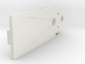 15mm Wide, 50mm long Front End, standard guide in White Natural Versatile Plastic