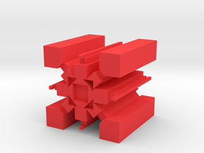 Geometry Dash 4 Demon Levels Icon in Red Processed Versatile Plastic