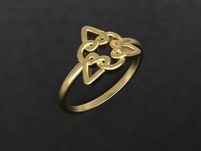 Celtic Knot ring in 18k Gold Plated Brass: 7 / 54