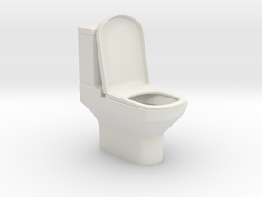 Toilet Bowl Scale 1:12 (Open) in White Natural Versatile Plastic