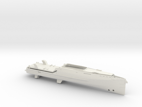 Fast Patrol Vessel, Hull and decks (1:100) in White Natural Versatile Plastic