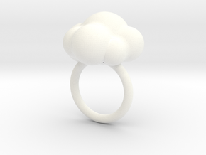 Cloud Ring in White Processed Versatile Plastic: 6 / 51.5