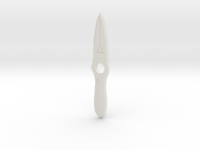 survival knife full size in White Natural Versatile Plastic