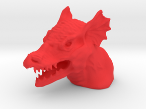 Dragon Bust in Red Processed Versatile Plastic