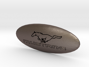 Airaid mustang emblem in Polished Bronzed-Silver Steel