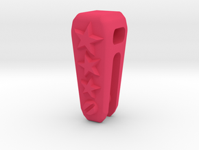 Star Pendant Clip for Instrument Picks ≥ 1mm in Pink Processed Versatile Plastic