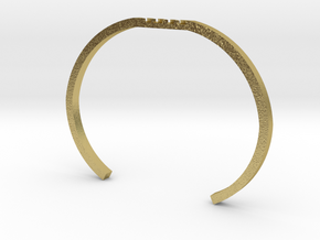 Striped Bangle 01 in Natural Brass: Large