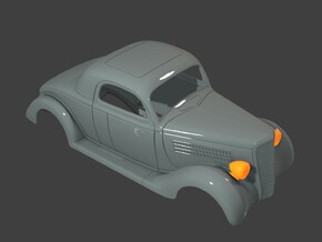 1935 Ford Coupe Headlights (Multiple Scales) in White Natural Versatile Plastic: 1:8