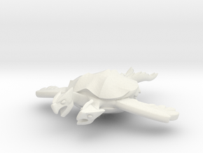 Fleetscale Turtle Space Kaiju Duo Gamas in White Natural Versatile Plastic
