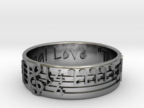 Band Nerd Treble Clef Ring in Antique Silver