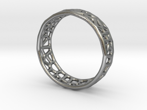 Bamboo ring in Natural Silver: Small