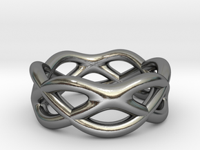 Braid Ring 2 in Polished Silver: 5 / 49