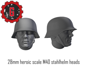 28mm heroic scale M40 Stahlhelm  in Tan Fine Detail Plastic: Small